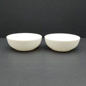 Anchor Hocking Anchorware Anchorwhite Dessert Fruit Sauce Bowls Milk Glass Bowls